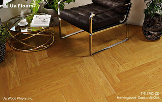 Herringbone_Concorde Oak Engineered Hardwood by UA Floors