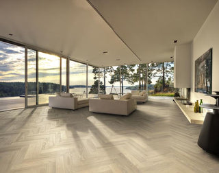 Herringbone Oak AB White Engineered Hardwood by Kahrs