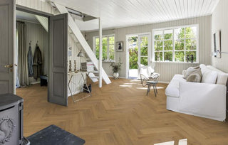 Herringbone Oak CD Grey Engineered Hardwood by Kahrs