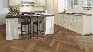 Herringbone Oak CD Smoked Engineered Hardwood by Kahrs