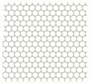 Ice White Penny Rounds Tile & Stone by American Olean