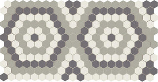 Ice White/Black/Light Smoke Hexagon Tile & Stone by American Olean