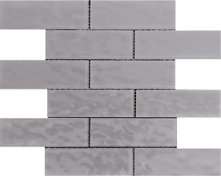 Imagery Glass Mosaic - W - 4 2x6 Ripple Grey Tile & Stone by Stanton