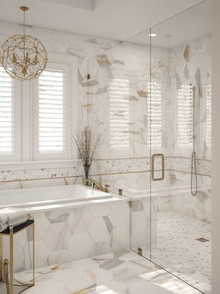 ITALIA ORO HEXAGON MATTE Tile & Stone by Anthology Tile