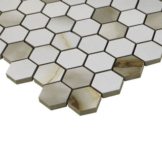 ITALIA ORO HEXAGON MOSAIC MATTE Tile & Stone by Anthology Tile