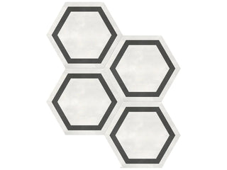 Ivory 7x8 Hexagon Frame Tile & Stone by Anatolia Tile