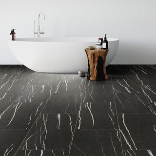 Marquina Nero 9”x60” Vinyl by Tarkett Home
