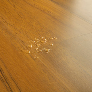 Medium brown teak Waterproof Laminate by Quickstep