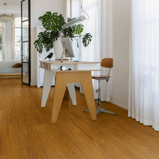Medium brown teak Waterproof Laminate by Quickstep
