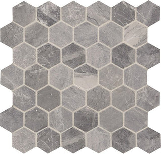Meta Silver Hexagon Tile & Stone by American Olean