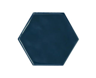 Midnight Blue Hexagon Undulated Tile & Stone by American Olean