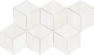 Mosaic 3D Hexagon Dolomite White Polished 7x12 Tile & Stone by Happy Floors