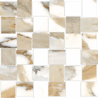 Mosaic Beige Natural Basketweave 12x12 Tile & Stone by Happy Floors
