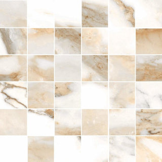 Mosaic Beige Polished 2x2 (12x12 Sheet) Tile & Stone by Happy Floors
