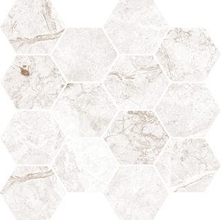 Mosaic Bianco Hexagon 10x14 by Happy Floors