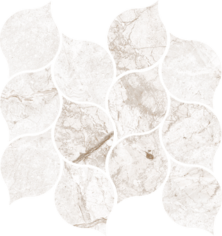 Mosaic Bianco Leaf 11x13 by Happy Floors