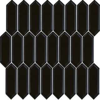 Mosaic Black Picket 11.5x11 by Happy Floors