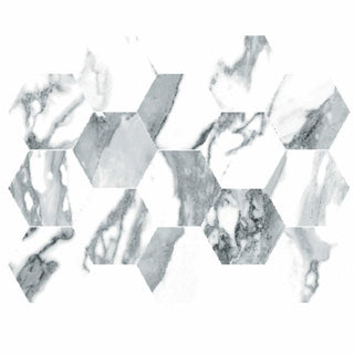 Mosaic Blanco Polished Hexagon 10x14 Tile & Stone by Happy Floors
