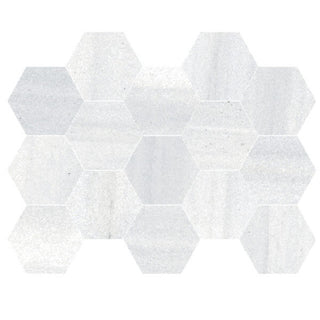 Mosaic Blanco Polished Hexagon 10x14 Tile & Stone by Happy Floors