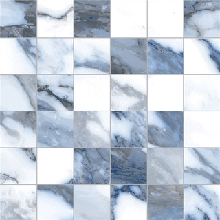 Mosaic Blue Natural 2x2 (12x12 Sheet) Tile & Stone by Happy Floors