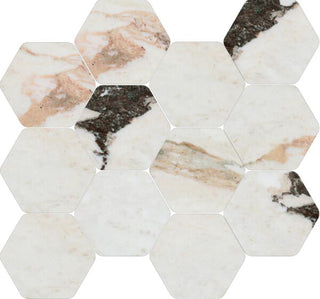 Mosaic Calacatta Viola Natural Hexagon 12x13.5 by Happy Floors