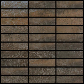 Mosaic Contempo Graphite 1.25x4 (12x12 Sheet) Tile & Stone by Happy Floors