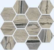 Mosaic Exotic Stone Fossil Natural Hexagon 12x14 Tile & Stone by Happy Floors