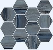 Mosaic Exotic Stone Lagoon Natural Hexagon 12x14 Tile & Stone by Happy Floors
