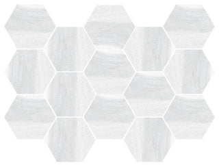 Mosaic Frost Natural Hexagon 10x14 Tile & Stone by Happy Floors
