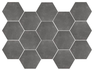 Mosaic Graphite Natural Hexagon 10x14 Tile & Stone by Happy Floors
