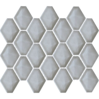 Mosaic Grey Glossy Diamond 10.5x13 by Happy Floors