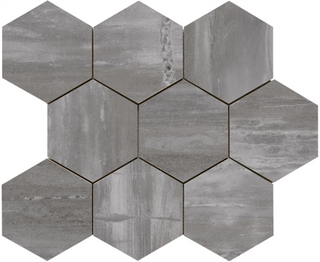 Mosaic Grey Hexagon 11.5x14 Tile & Stone by Happy Floors