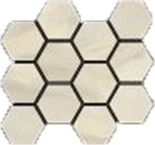 Mosaic Hexagon Bardiglio Crema Natural 12x14 Tile & Stone by Happy Floors