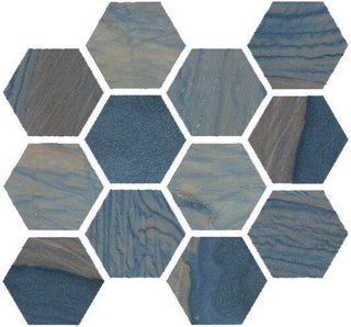 Mosaic Macaubas Azul Anticato Hexagon 12x14 Tile & Stone by Happy Floors
