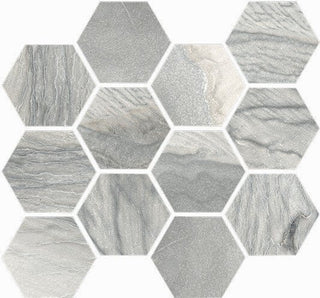 Mosaic Macaubas Oyster Natural Hexagon 12x14 Tile & Stone by Happy Floors