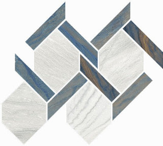 Mosaic Macaubas Rope Pearl/Azul Mix 13x14.5 Tile & Stone by Happy Floors
