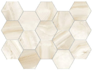 Mosaic Miel Polished Hexagon 10x14 Tile & Stone by Happy Floors