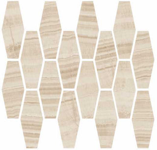 Mosaic Onyx Honey Natural Elongated Hexagon 12x12 Tile & Stone by Happy Floors