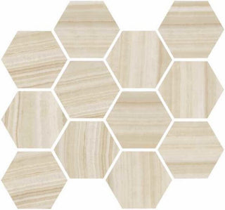 Mosaic Onyx Honey Polished Hexagon 12x14 Tile & Stone by Happy Floors