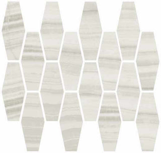 Mosaic Onyx Milk Polished Elongated Hexagon 12x12 Tile & Stone by Happy Floors