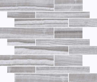 Mosaic Onyx Silver Natural Muretto 12x12 Tile & Stone by Happy Floors