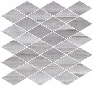 Mosaic Onyx Silver Natural Rhomboid 12.5x13.5 Tile & Stone by Happy Floors