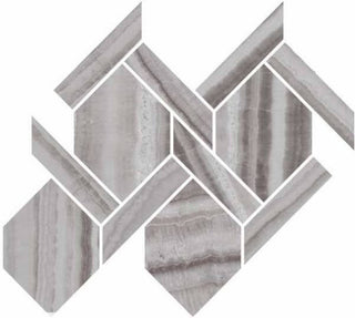Mosaic Onyx Silver Polished Rope 13x14.5 Tile & Stone by Happy Floors