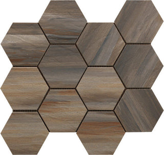 Mosaic Paint Stone Forest Hexagon (12x13 Sheet) Tile & Stone by Happy Floors