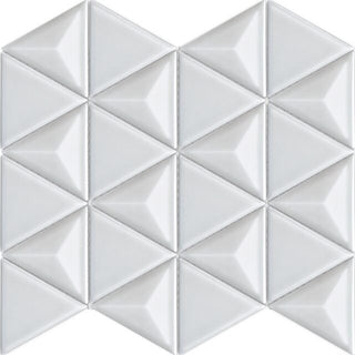 Mosaic Pearl Glossy Triangle 12.5x11 by Happy Floors