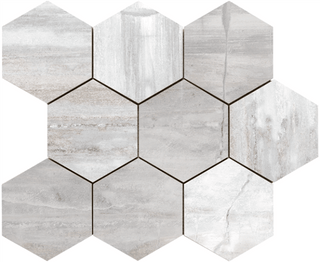 Mosaic Pearl Hexagon 11.5x14 Tile & Stone by Happy Floors