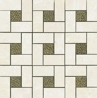 Mosaic Pinwheel Arona Bianco Polished 12x12 Tile & Stone by Happy Floors