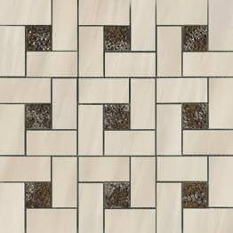 Mosaic Pinwheel Dolomite Beige Polished 12x12 Tile & Stone by Happy Floors