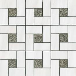 Mosaic Pinwheel Dolomite White Polished 12x12 Tile & Stone by Happy Floors