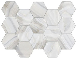 Mosaic Plata Polished Hexagon 10x14 Tile & Stone by Happy Floors